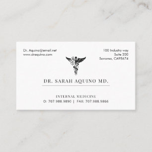 Doctor Physician Business And Appointment Business Card