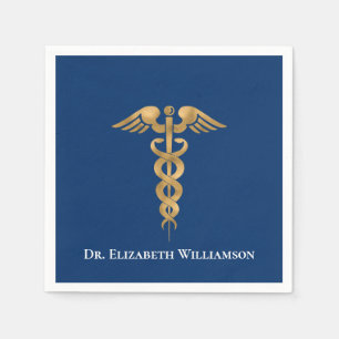 Doctor Physician Caduceus Napkin