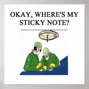 doctor physician  surgeon humour poster