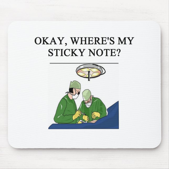 doctor physician surgeon joke mouse mat (Front)