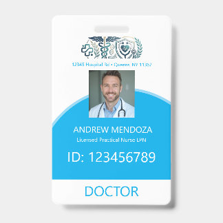 Doctor Physicians Hospital Employee Tag & Badges ID Badge