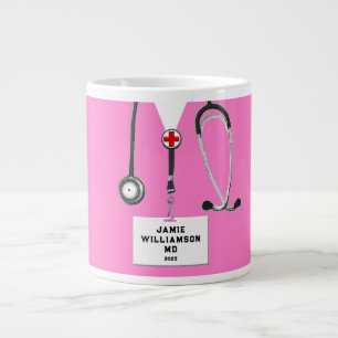 Doctor Pink Scrubs Gift Large Coffee Mug