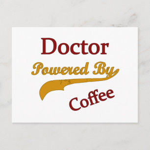 Doctor Powered By coffee Postcard