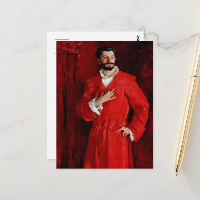 Doctor Pozzi at Home by John Singer Sargent Postcard (Front/Back In Situ)
