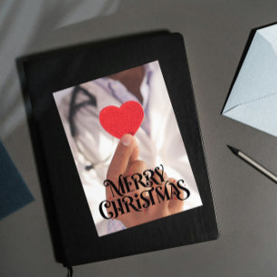 Doctor Practice Custom Logo Message Christmas Holiday Card