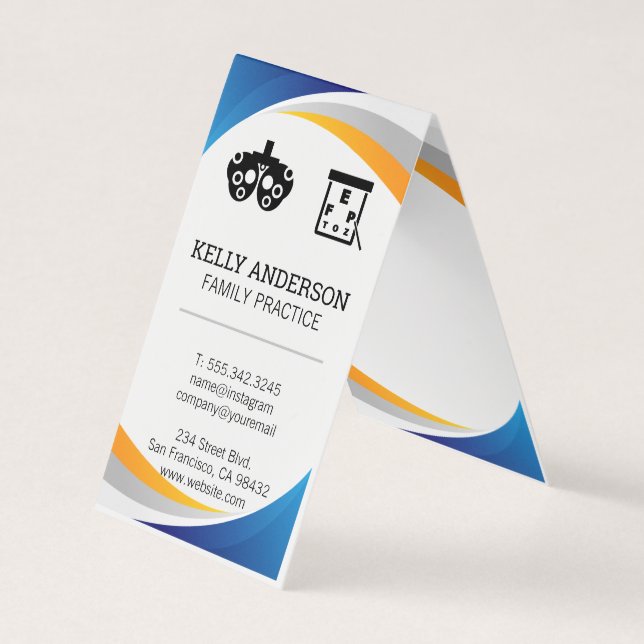 Doctor | Practice MD | Optometrist Business Card (Front)