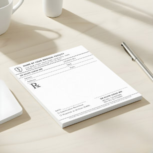 Doctor Prescription Pad   Editable RX Notepad