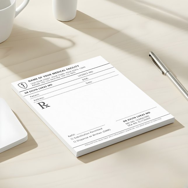 Doctor Prescription Pad | Editable RX Notepad (Creator Uploaded)