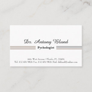 Doctor Psychologist Business Card
