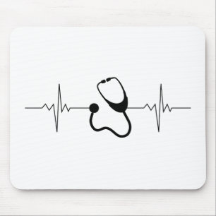 Doctor Pulse Heartbeat Line Mouse Mat