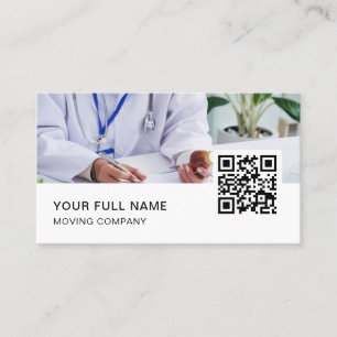 Doctor QR Code Logo Social Media Business Card