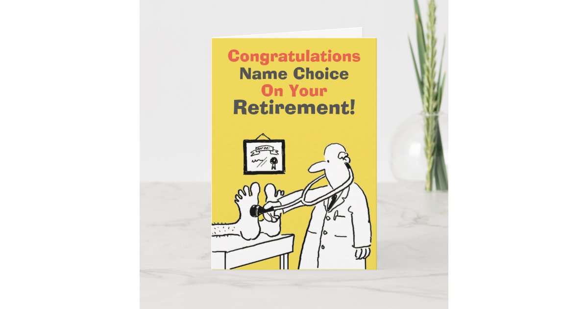 Doctor Retirement Card | Zazzle.co.uk