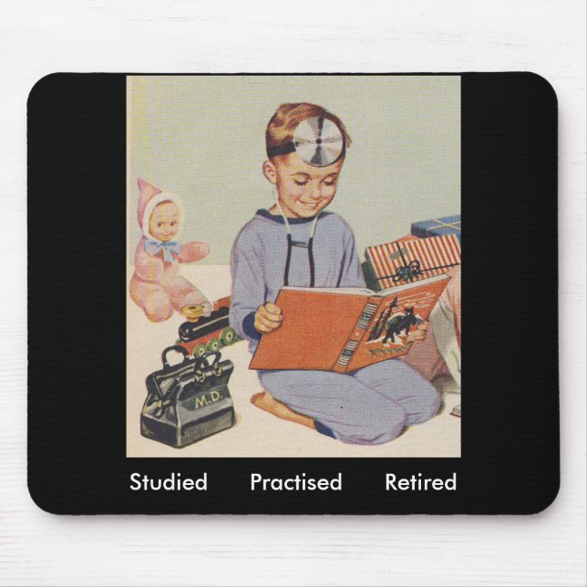 Doctor Retirement - Retro Mouse Mat (Front)