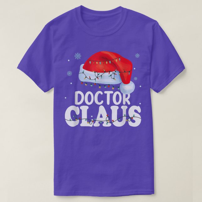 Doctor Santa Claus Christmas Funny Matching Costum T-Shirt (Design Front)