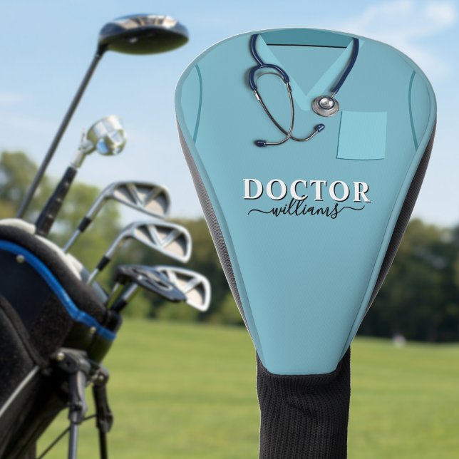 Doctor Scrubs Stethoscope Blue Shirt Golf Head Cover (Doctor Scrubs Stethoscope Blue Shirt Golf Head Cover
)