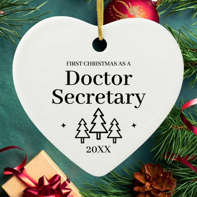 Doctor Secretary New Job Christmas Ceramic Tree Decoration (Doctor Secretary New Job Christmas Ceramic Ornament
)