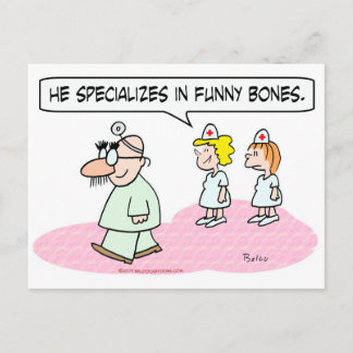doctor specialises funny bones groucho glasses postcard