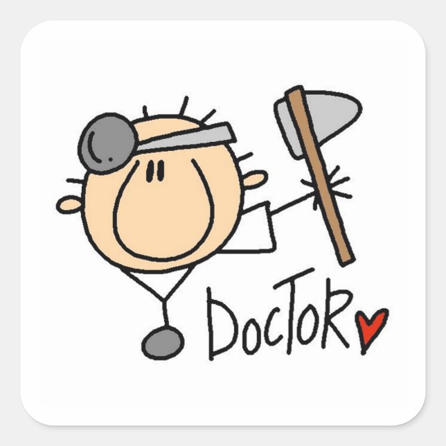 Doctor Square Sticker (Front)