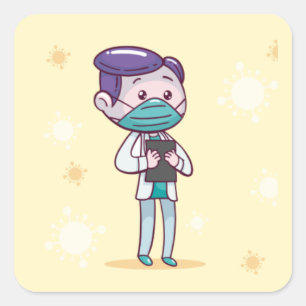 Doctor Square Sticker