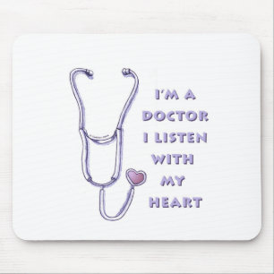 Doctor Stethoscope Heart Mouse Pad