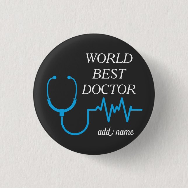 Doctor Stethoscope Practitioner Hospital Medicine 3 Cm Round Badge (Front)