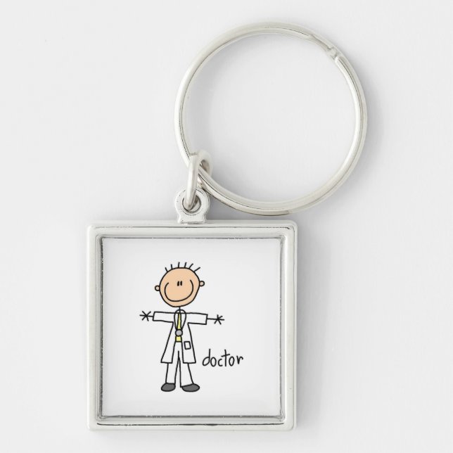 Doctor Stick Figure Key Ring (Front)