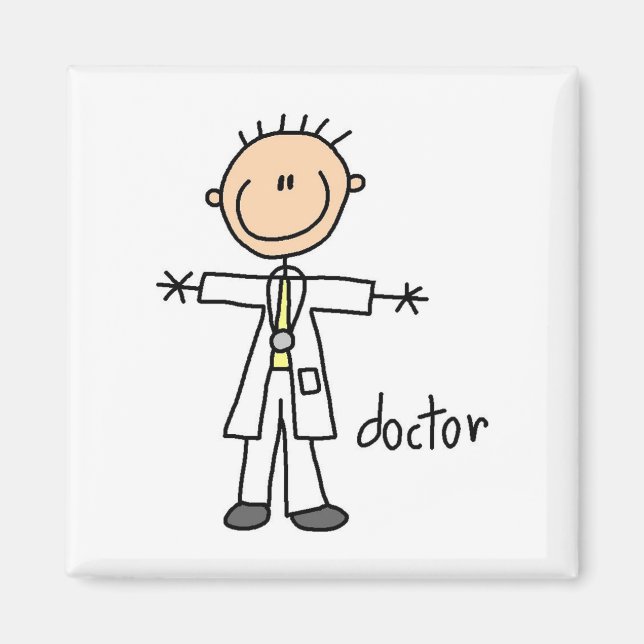 Doctor Stick Figure Magnet (Front)