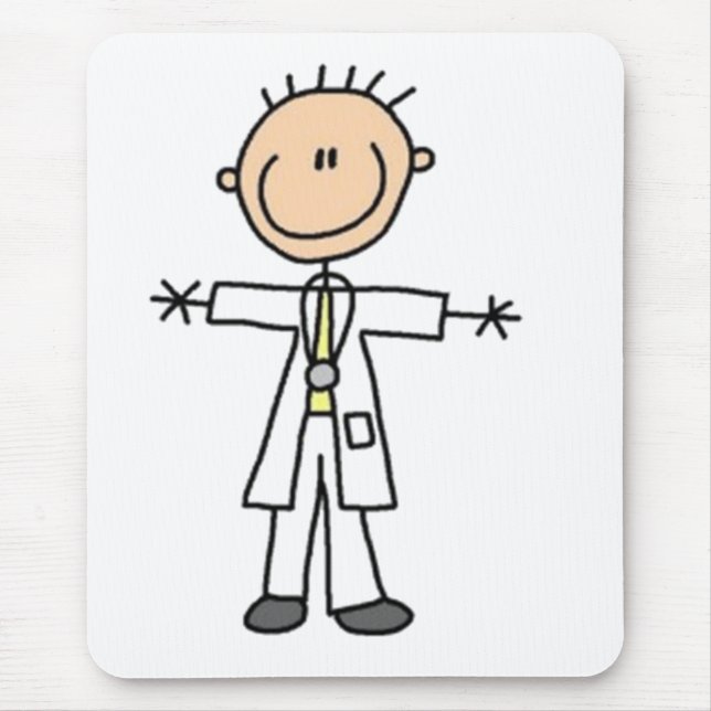 Doctor Stick Figure Mouse Mat (Front)