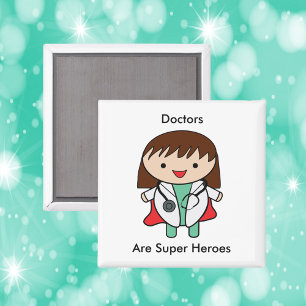 Doctor Super Hero Female Kawaii Cute Magnet