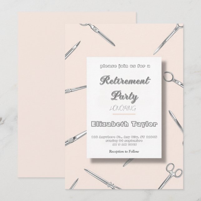 Doctor  Surgeon nurse retirement invitation (Front/Back)