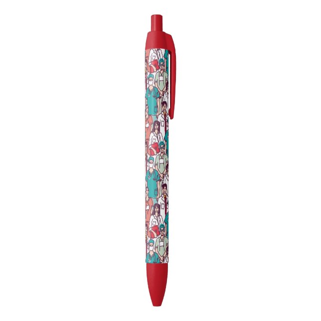 Doctor & Surgeon Pattern Black Ink Pen (Bottom (Vertical))