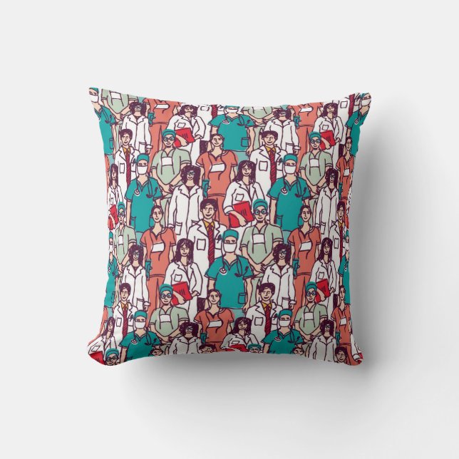 Doctor & Surgeon Pattern Cushion (Front)