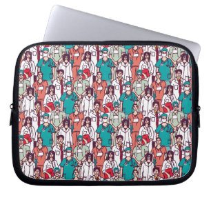 Doctor & Surgeon Pattern Laptop Sleeve
