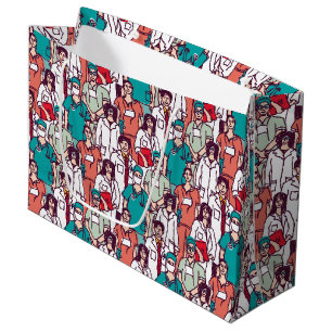 Doctor & Surgeon Pattern Large Gift Bag