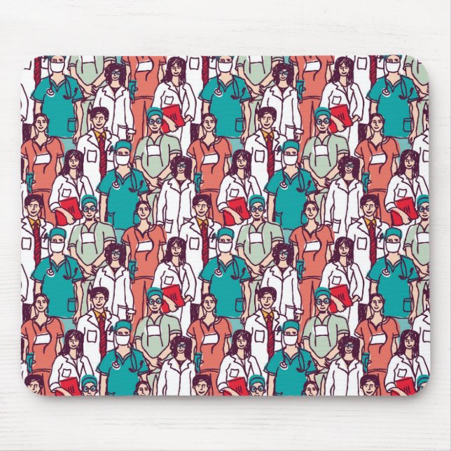 Doctor & Surgeon Pattern Mouse Mat (Front)