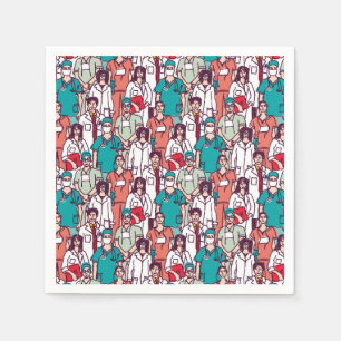 Doctor & Surgeon Pattern Napkin