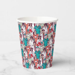 Doctor & Surgeon Pattern Paper Cups