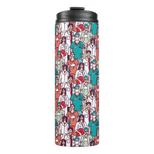 Doctor & Surgeon Pattern Thermal Tumbler