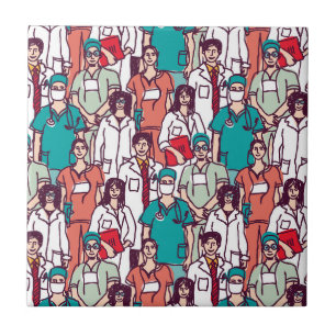 Doctor & Surgeon Pattern Tile