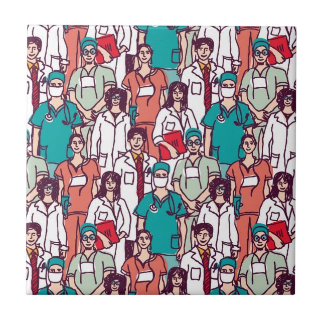 Doctor & Surgeon Pattern Tile (Front)