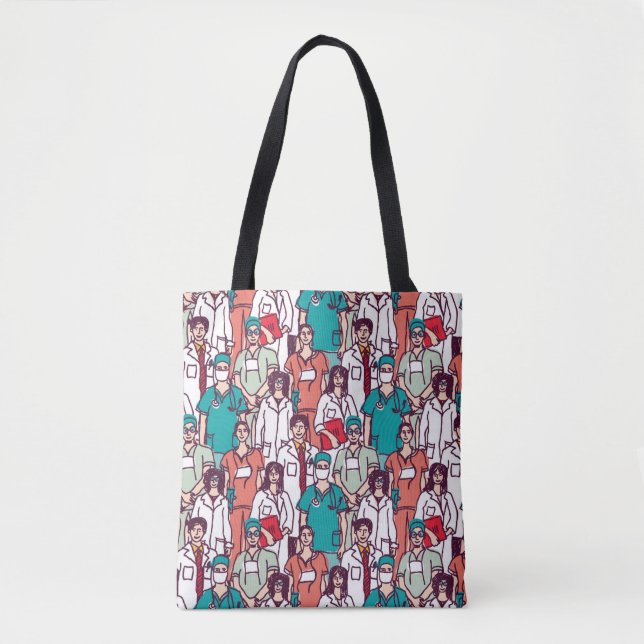 Doctor & Surgeon Pattern Tote Bag (Front)