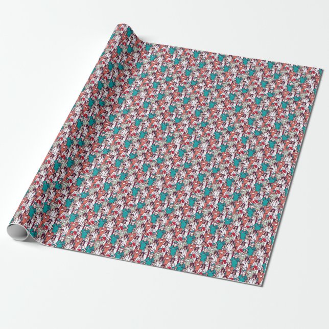 Doctor & Surgeon Pattern Wrapping Paper (Unrolled)