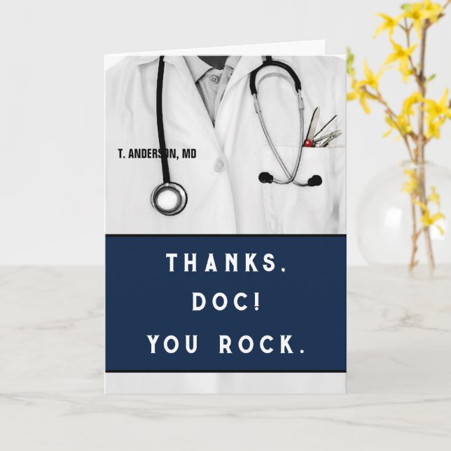 Doctor Thank You Card (Yellow Flower)