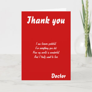 Doctor thank you cards