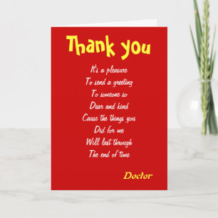 Doctor thank you cards