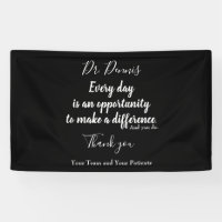 Doctor Thanks Banner Quote Black White Typography