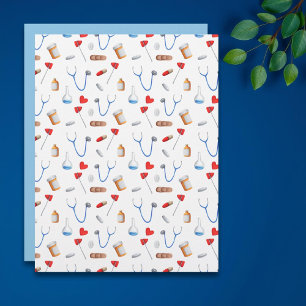 Doctor themed scrapbook patterned paper