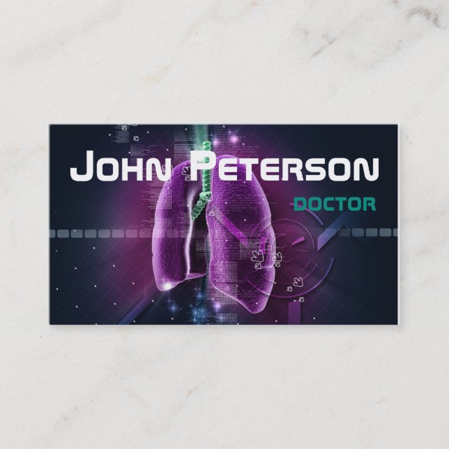 Doctor Therapist Pulmonologist Physician Red Card (Front)