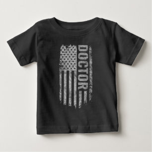Doctor USA Flag Distressed design Baby T-Shirt