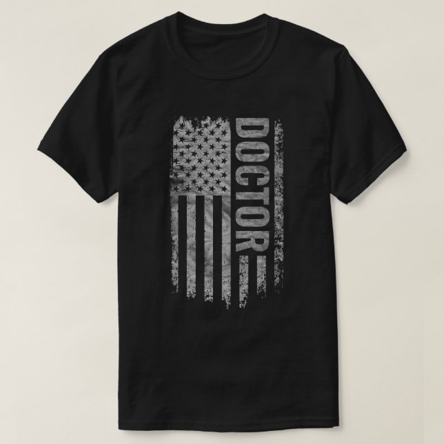 Doctor USA Flag Distressed design T-Shirt (Design Front)